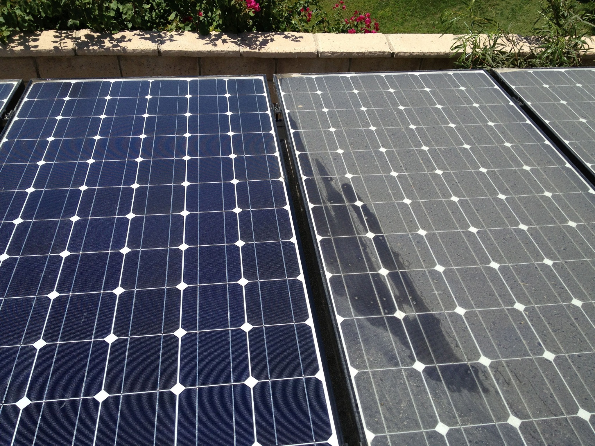 Solar panel cleaning example